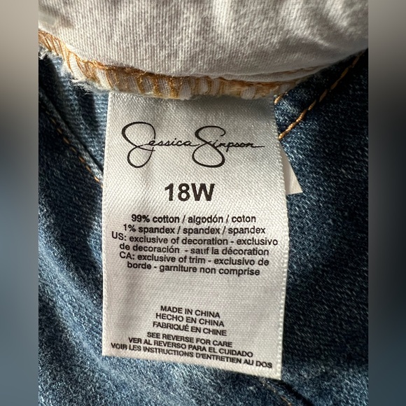 Jessica Simpson Mika Best Friend Slouchy Skinny boyfriend denim jeans 18W - Picture 11 of 12